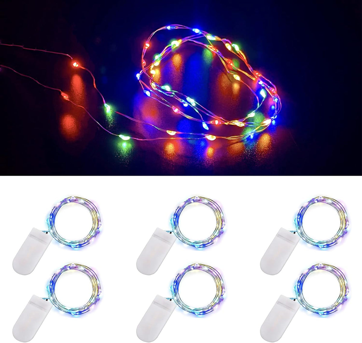 20 micro led bulbs per 7-foot string with 50,000-hour lifespan