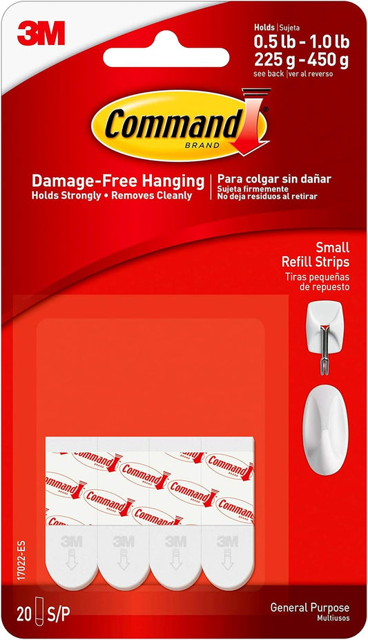 20-pack of small white replacement adhesive strips