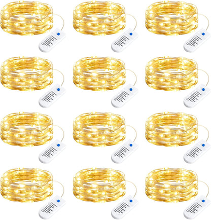 20 upgraded energy-efficient leds per 7ft flexible silver/copper wire string