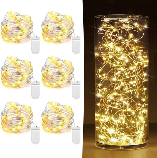 20 upgraded energy-saving leds per 7-foot silver-plated copper wire strand