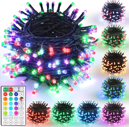 200 led rgb bulbs on 66 ft string with 3.9 inch spacing and 9.8 ft lead wire