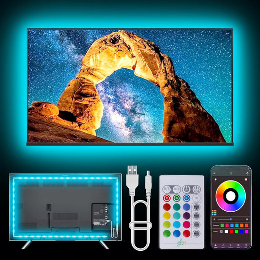 20ft rgb led strip with 120 total 5050 led beads (20 per meter) for 32-80 inch tvs