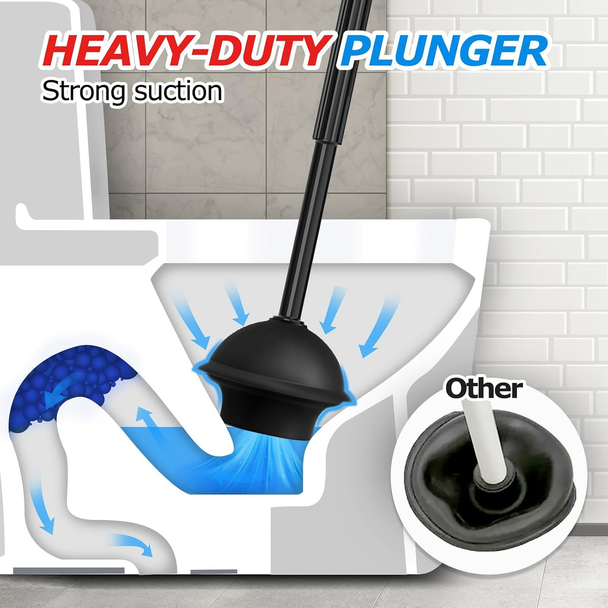 21-inch splash-proof extended handle