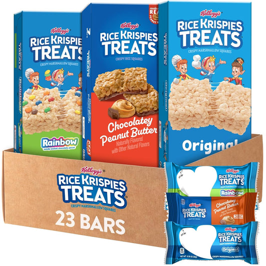 23 individually wrapped ready-to-eat rice krispies bars per variety pack