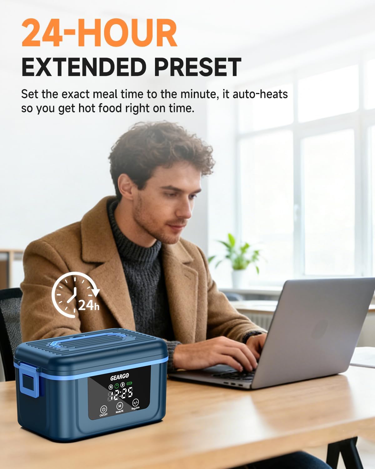 24-hour smart scheduled heating with memory function