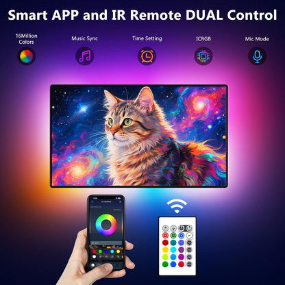24-key ir remote offering 16 rgb colors, 4 dimmable modes, and on/off control
