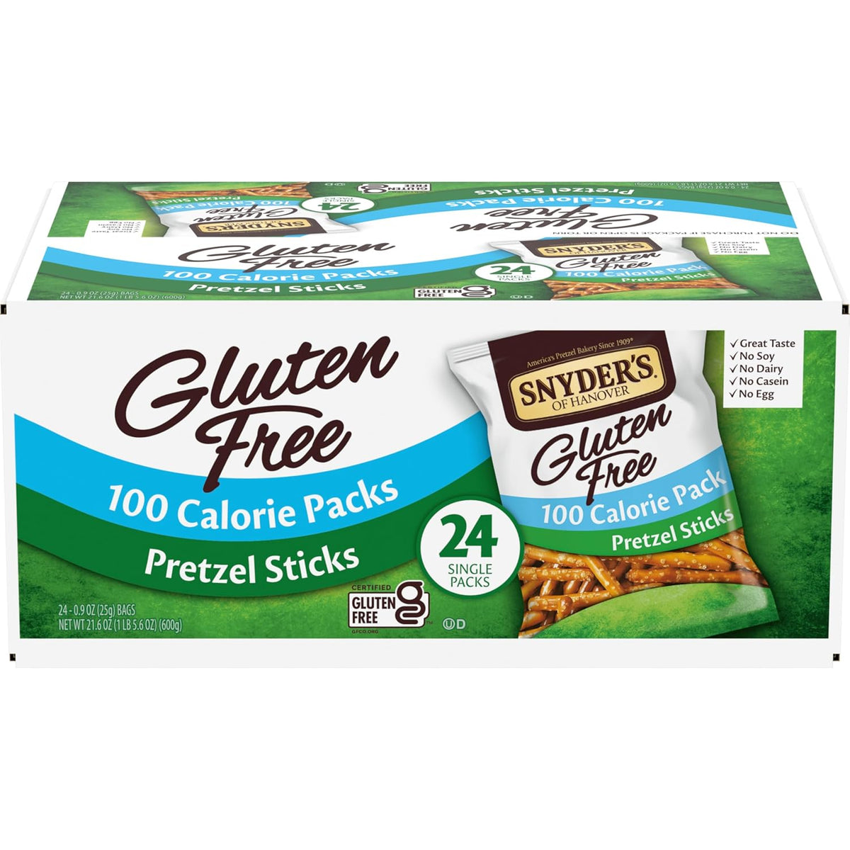 24 (or 8/16/48) individually wrapped 100-calorie single-serve packs for grab-and-go convenience