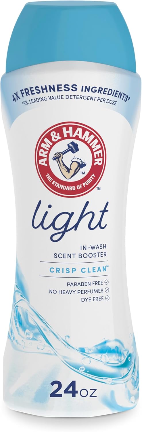 24 oz container of crystallized scent booster with baking soda and crystallized minerals