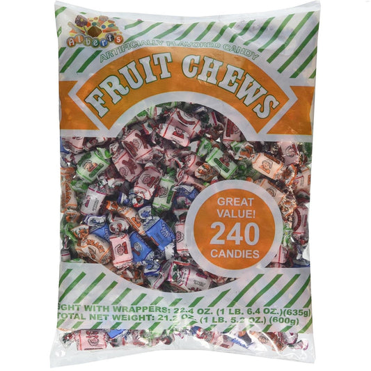 240 individually wrapped pieces per bag