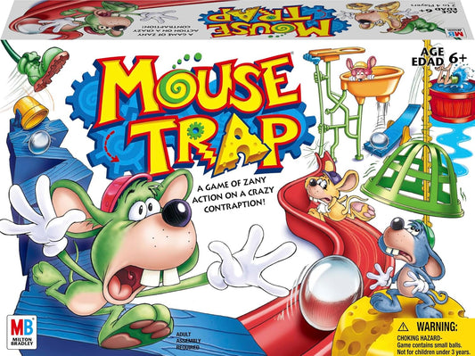 25-piece buildable mouse trap contraption with 2 metal balls and rubber band