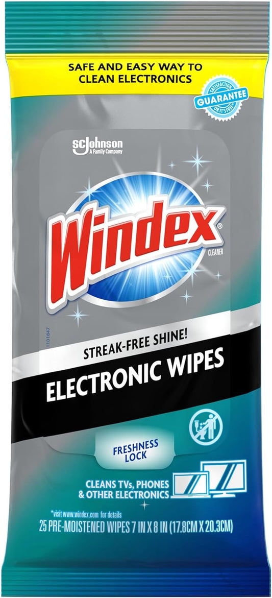 25 pre-moistened cleaning wipes per pack