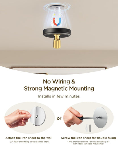 270° horizontal rotation and 90° vertical tilt on the spotlight head