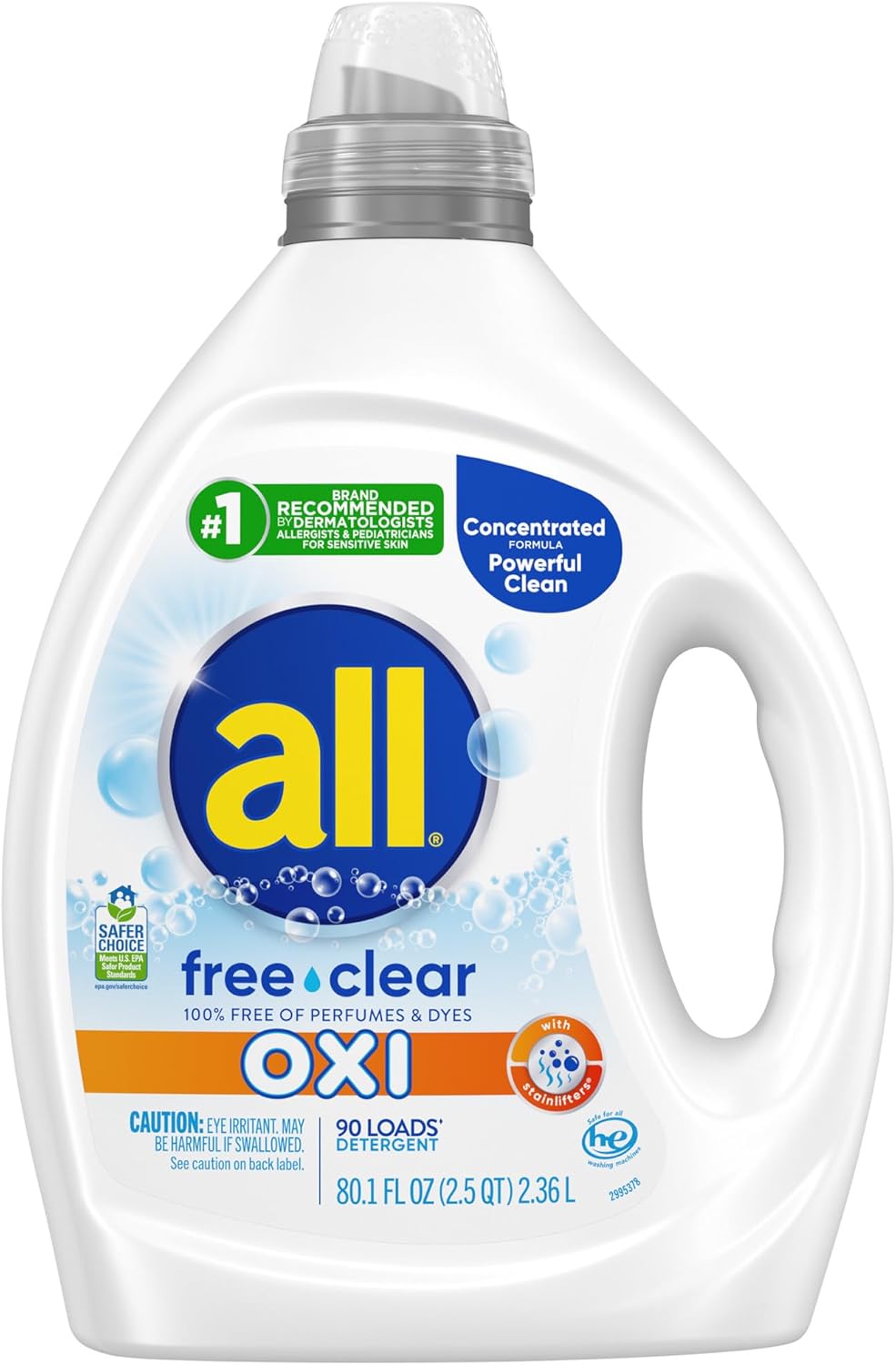 2x concentrated liquid formula (80.1 oz delivering 90 loads)