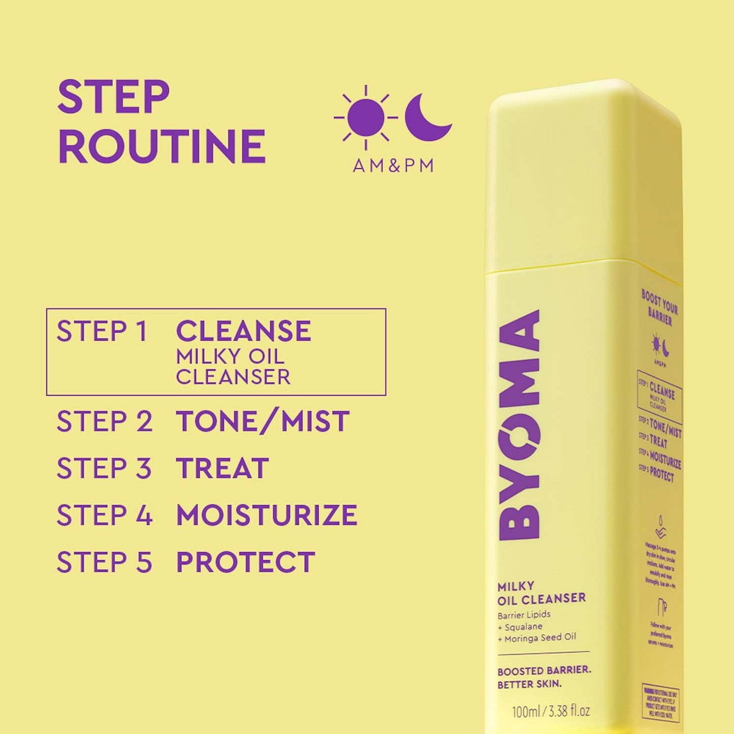 3.38 fl oz bottle format suitable for vanity or travel