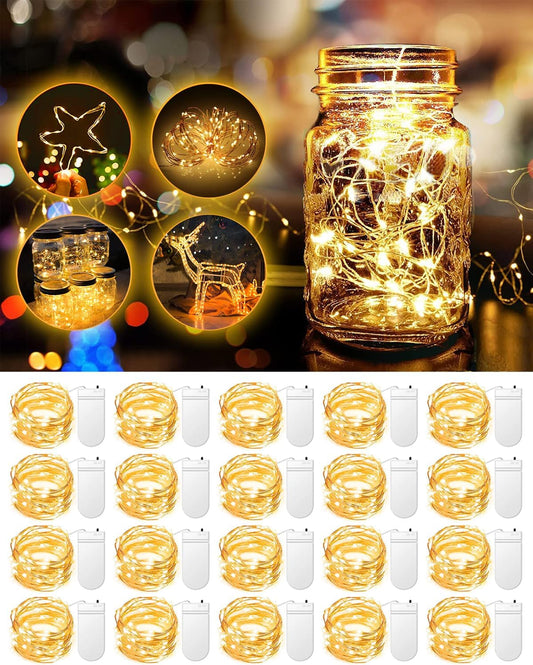 3.3ft flexible copper wire with 20 super-bright leds per string (20-pack total = 400 leds)