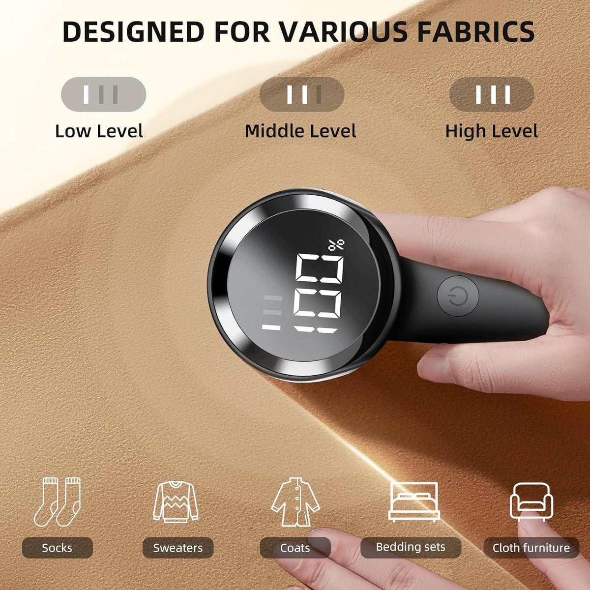 3 adjustable speed settings tailored to different fabric types