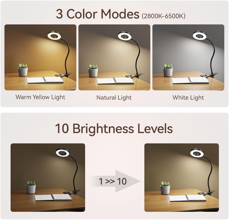 3 color temperature modes × 10 brightness levels (30 total settings)