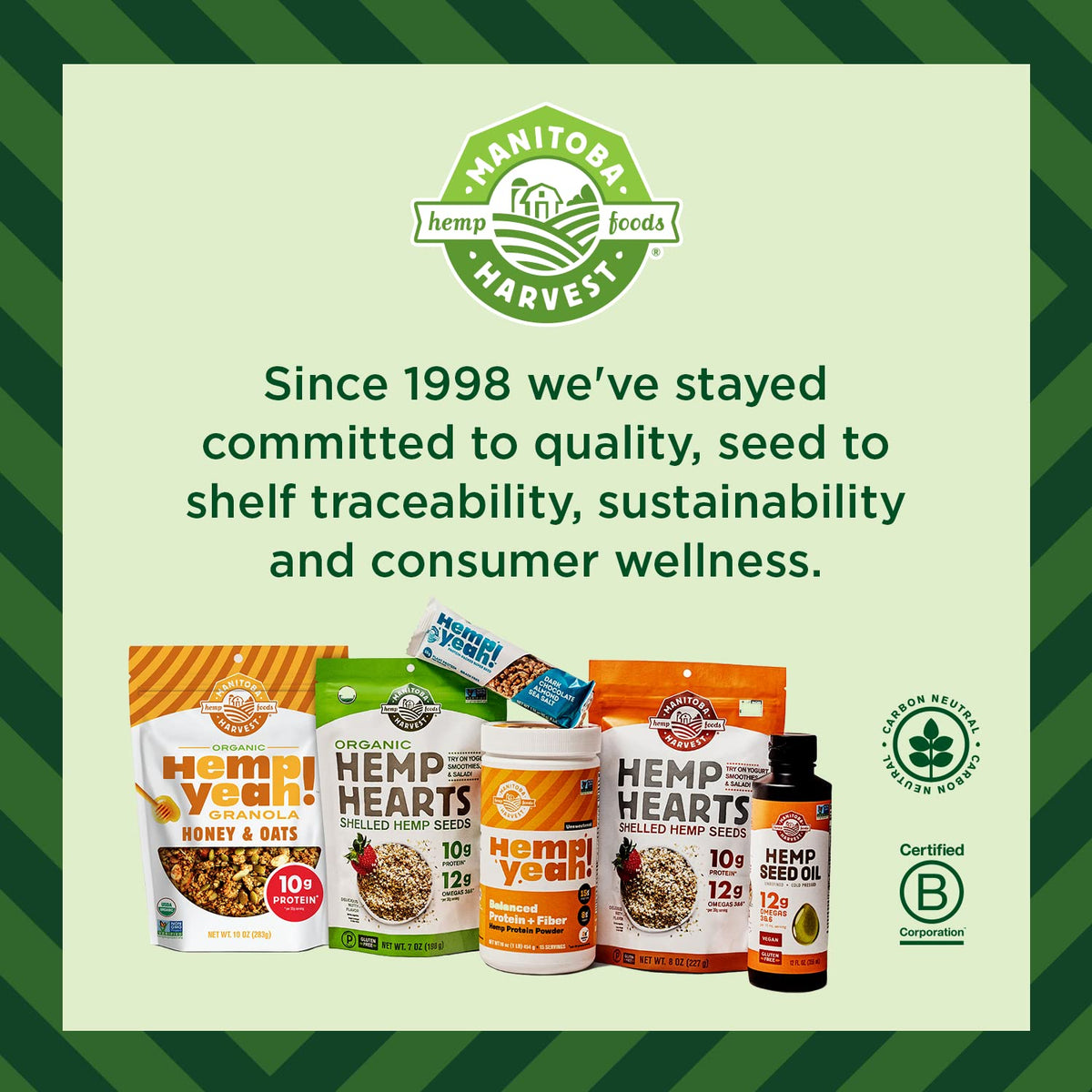 3 g plant-based protein and 4.5 g omegas 3 & 6 per 15 g serving