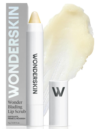 3-in-1 exfoliator, moisturizer, and lip primer in a single crayon