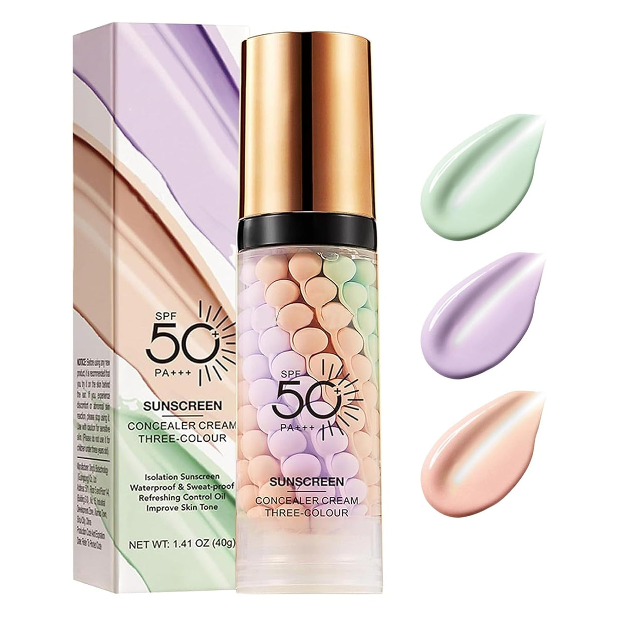 3-in-1 multi-functional formula combining primer, spf 50 sunscreen, and tinted moisturizer
