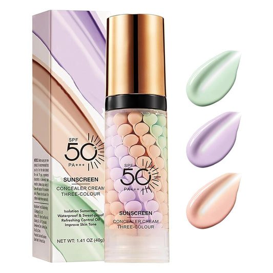 3-in-1 multi-functional formula combining primer, spf 50 sunscreen, and tinted moisturizer