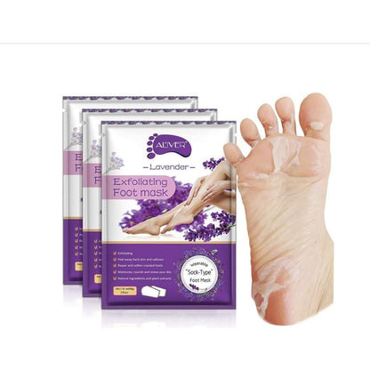 3-pack of single-use foot peel masks