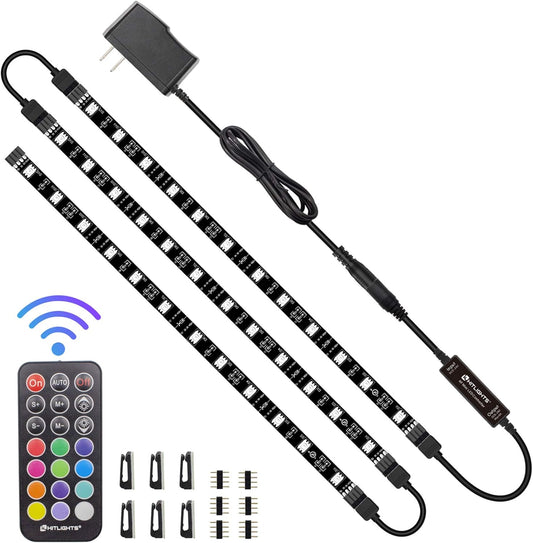 3 pre-cut 12-inch 5050 rgb led strips (36 inches total, 36 leds)