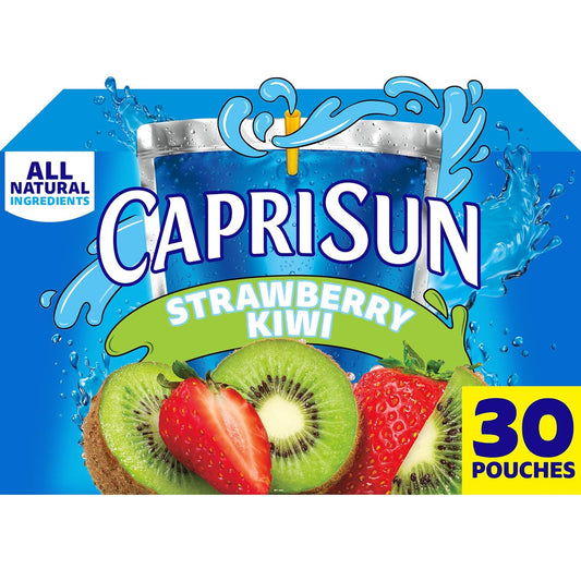 30 individual 6 fl oz pouches with included straws (plus 10, 50, and 60 fl oz multi-pack options)