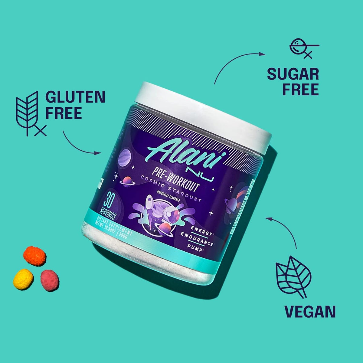 30 servings per 10.2 oz tub with 10 flavor variants across the product line