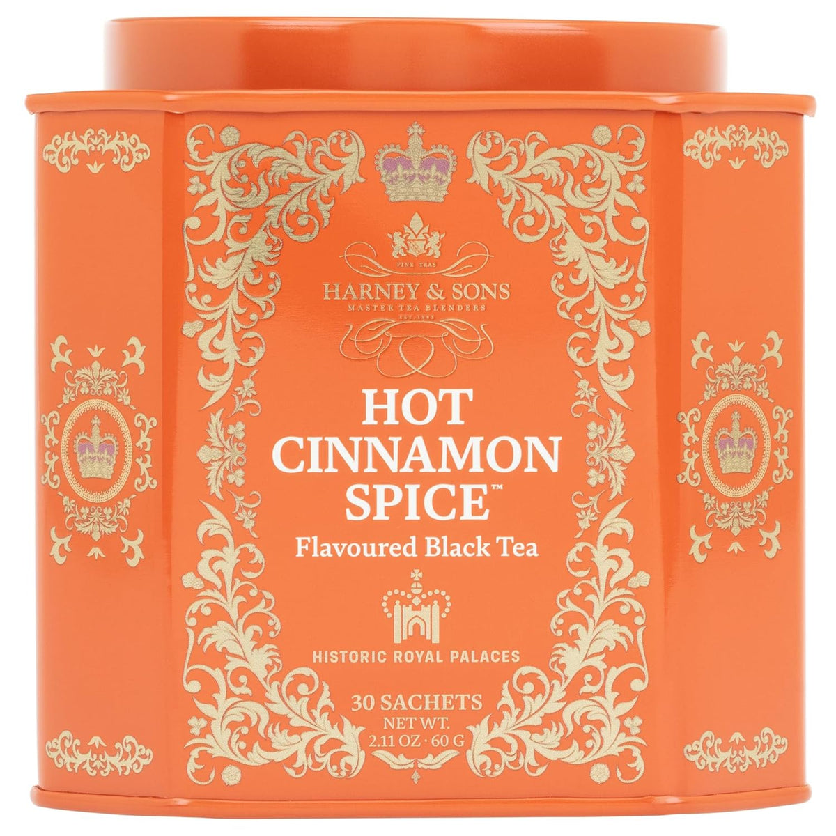 30 silk-style sachets per tin, each brewing a 12-ounce cup