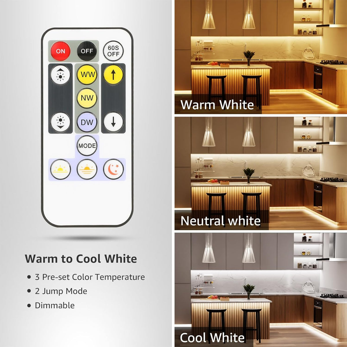 300 smd 2835 leds across 16.4ft or 32.8ft variants for uniform, high-brightness output