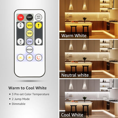 300 smd 2835 leds across 16.4ft or 32.8ft variants for uniform, high-brightness output