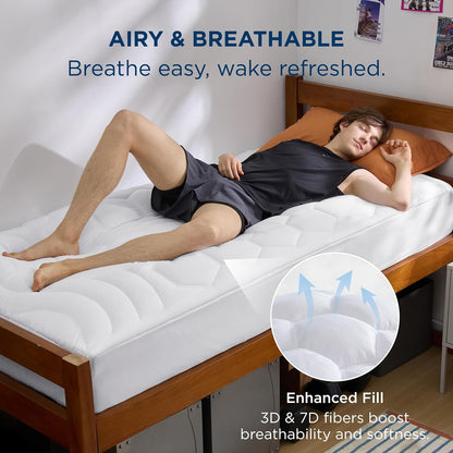 300-thread-count brushed polyester cover with quiet, no-crinkle hand-feel