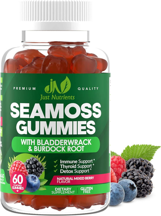 3000mg total superfood blend per serving (1750mg irish sea moss + 1000mg bladderwrack + 250mg burdock root)