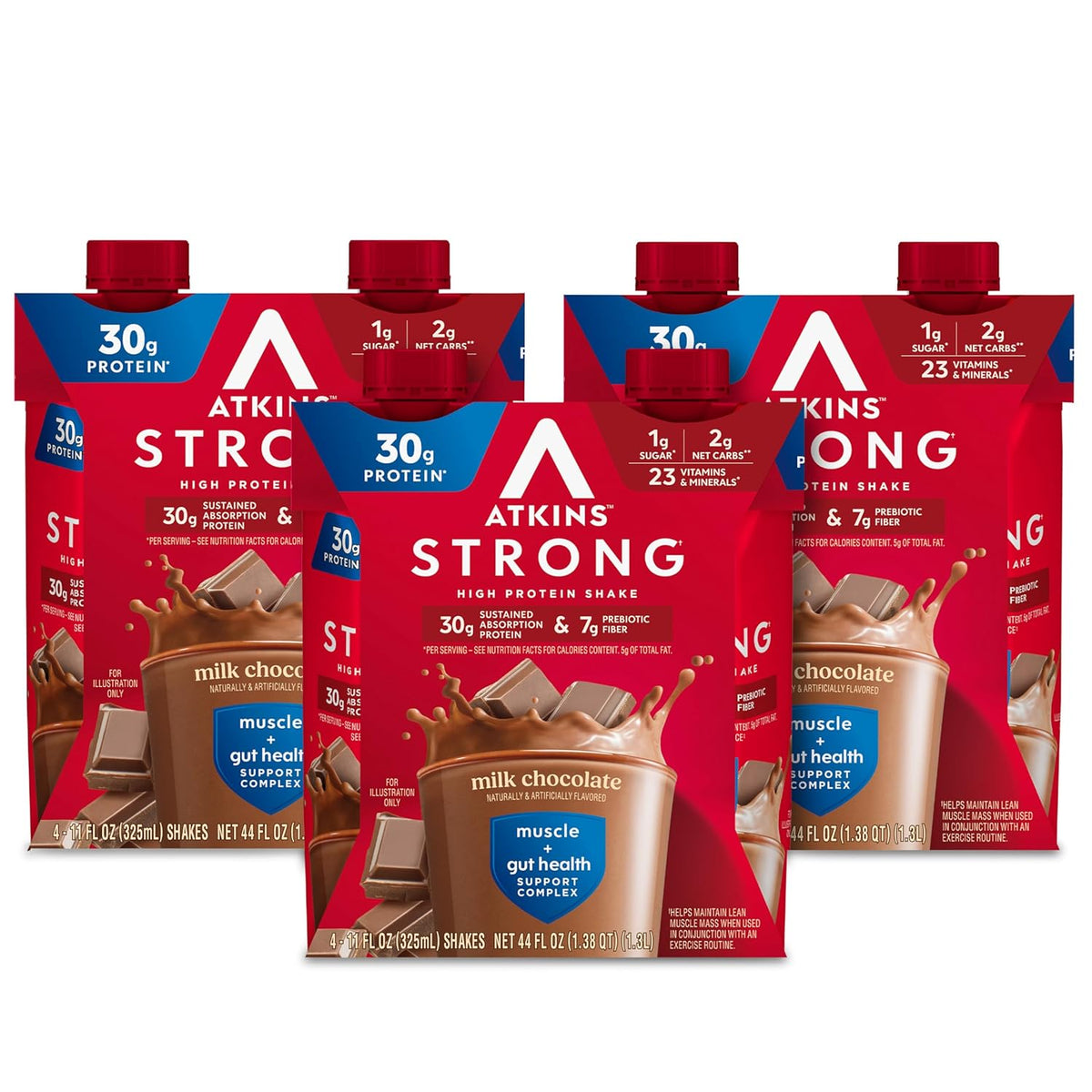 30g of sustained-absorption milk protein isolate per 11 fl oz serving