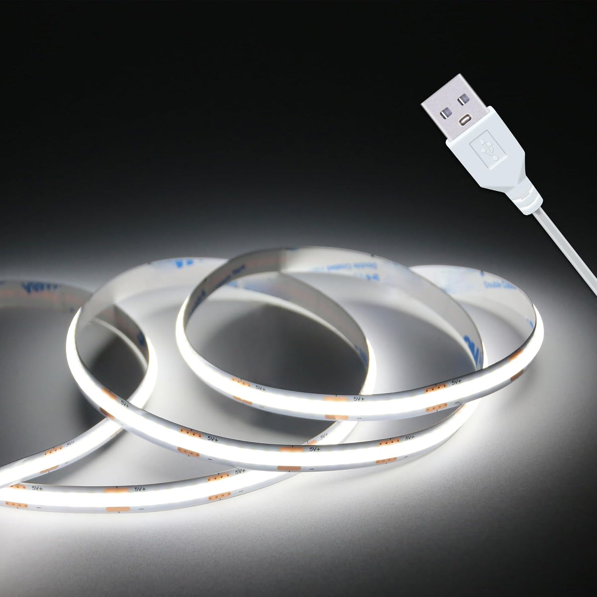 320 cob leds on a slim 8mm wide strip for dotless uniform emission
