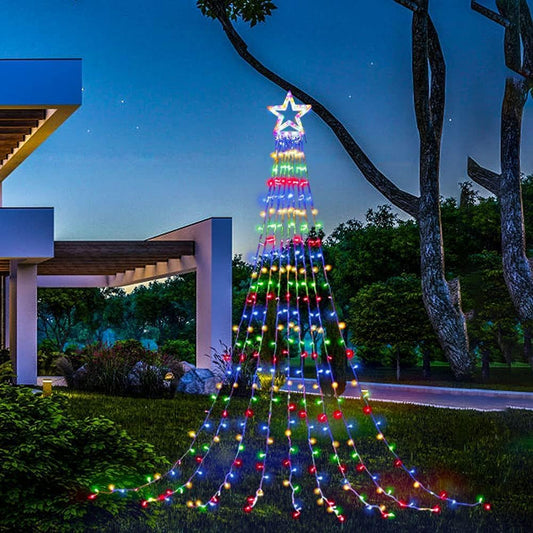 320 led lights across 9 strands for dense, bright coverage