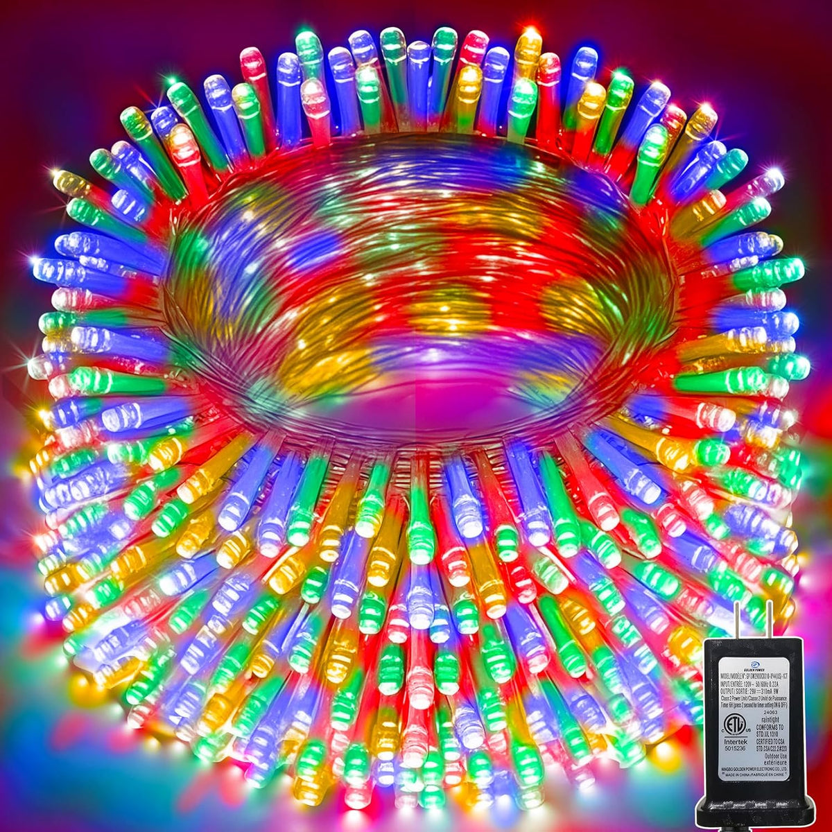 328 ft string with 1000 ultra-bright leds (also available in 98ft, 114ft, 124ft, 393ft)