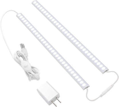 33 leds per 12-inch bar producing 400 lumens with 5v usb power input