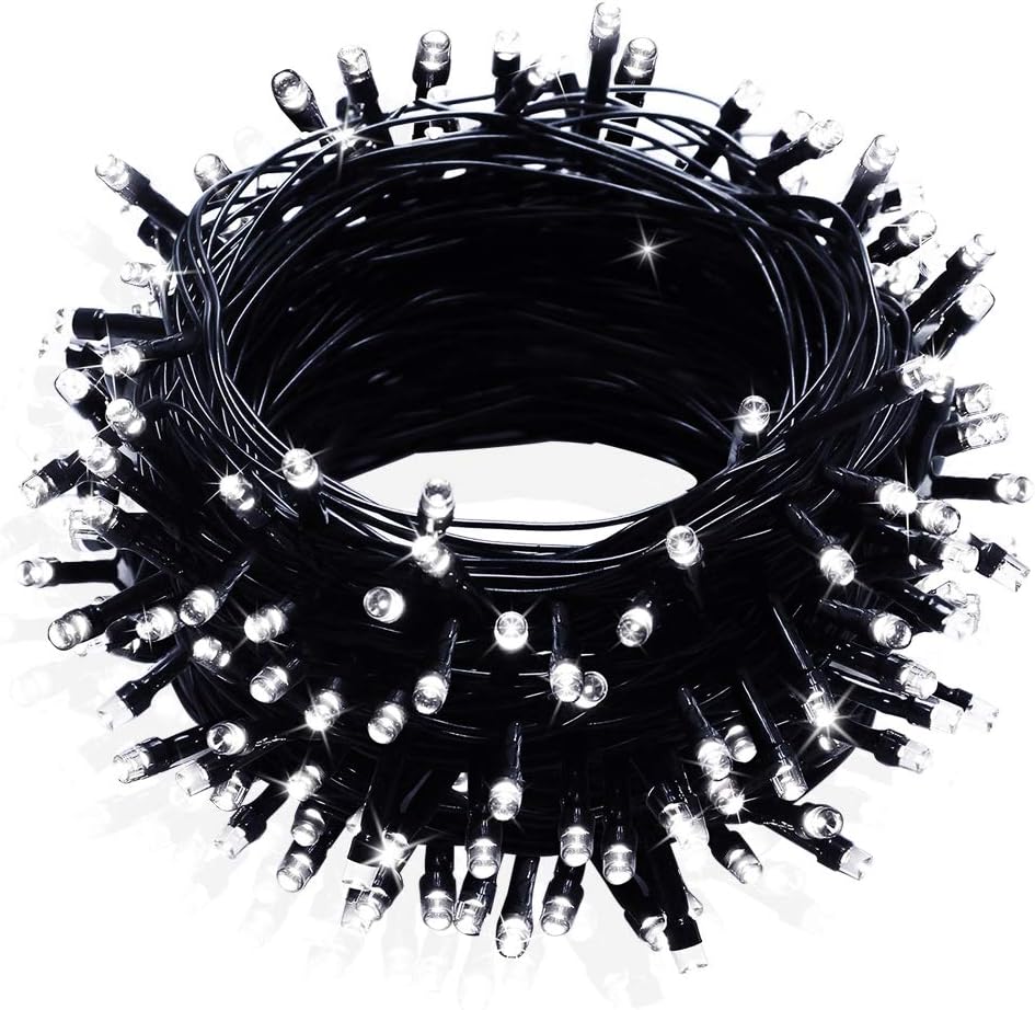 33ft string with 100 mini led bulbs on black wire (66ft/200 led variant also available)
