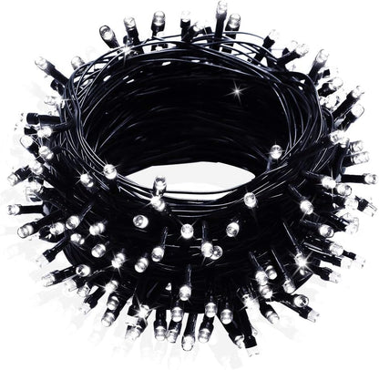 33ft string with 100 mini led bulbs on black wire (66ft/200 led variant also available)
