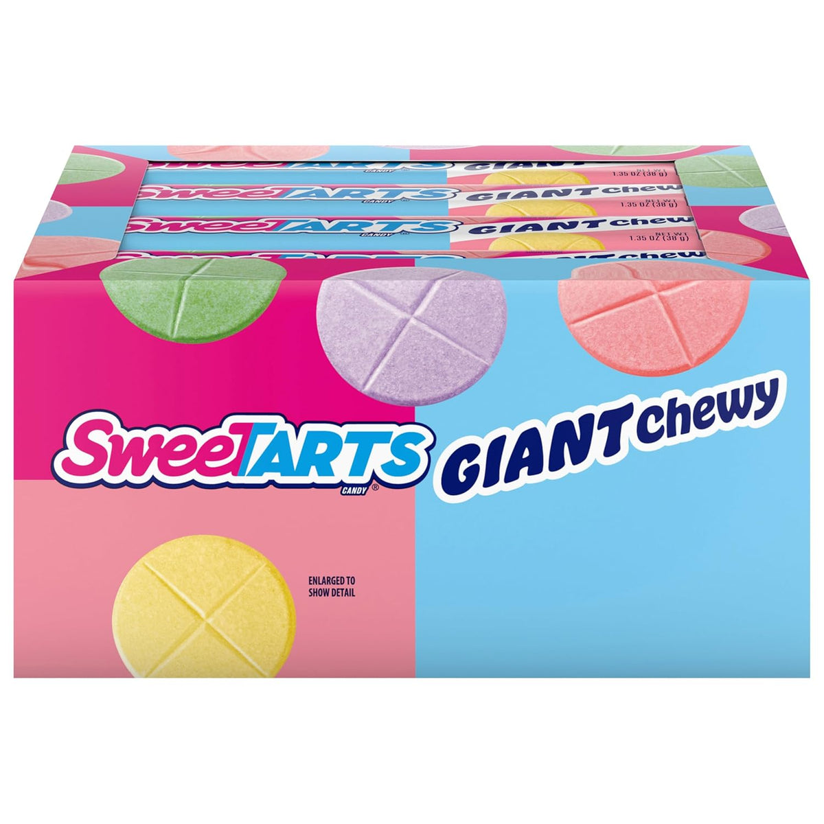 36 individually wrapped 1.35 oz rolls per box for easy distribution