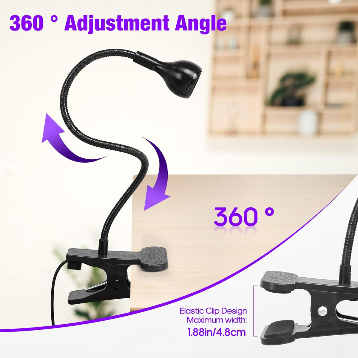 360-degree flexible gooseneck arm