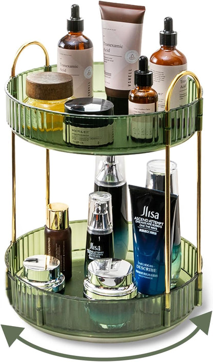 360-degree rotating lazy susan base for full product visibility