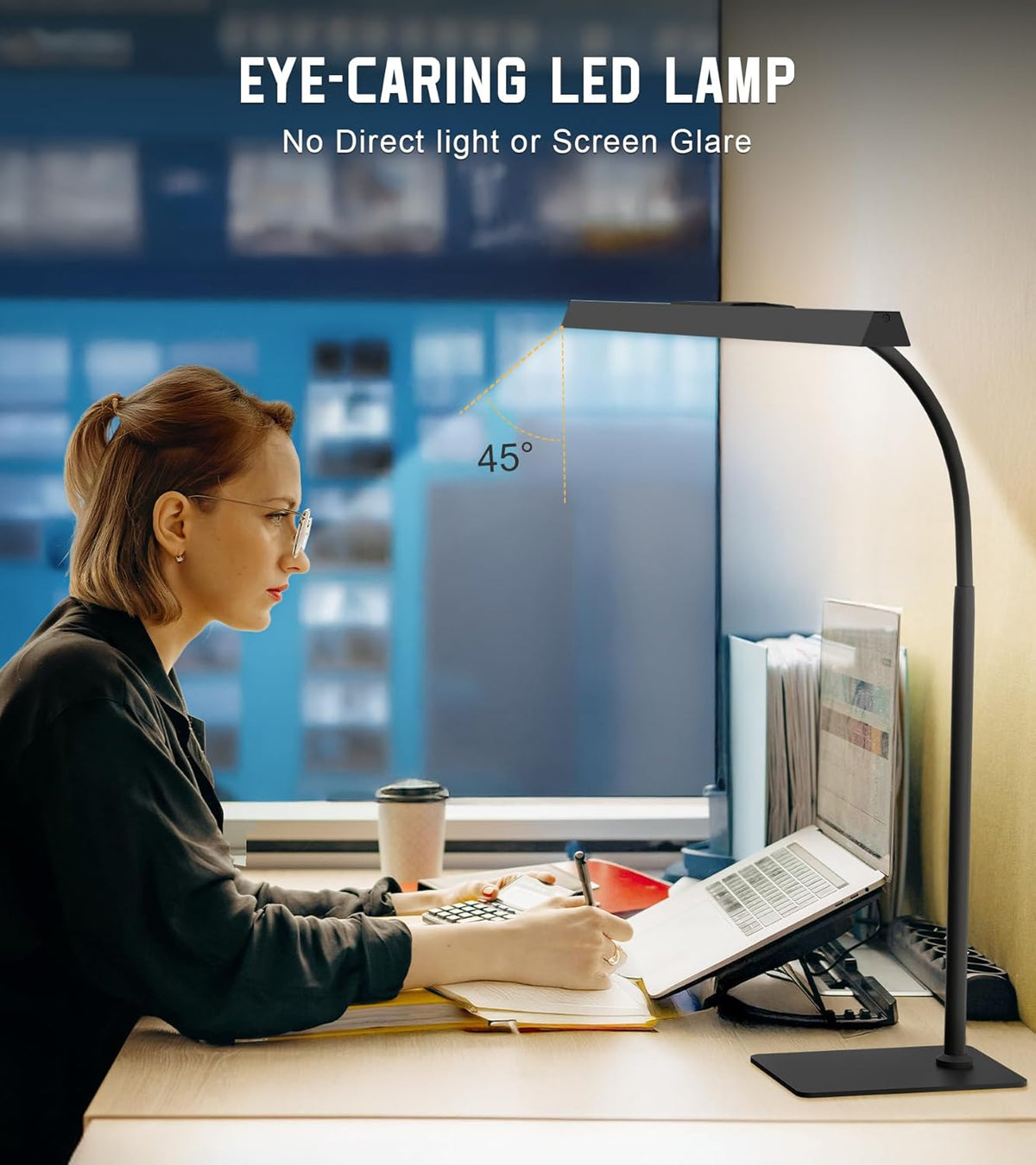 360° flexible gooseneck for precise, glare-free light positioning