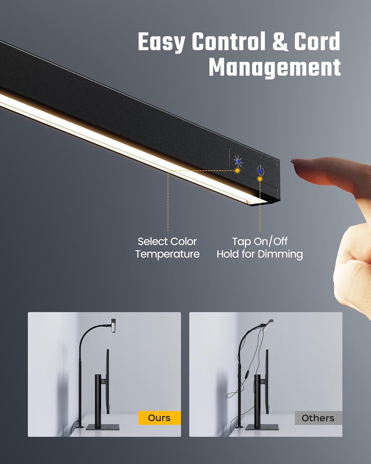 360° flexible silicone-and-metal gooseneck rated for 100,000 bends, max 30-inch height
