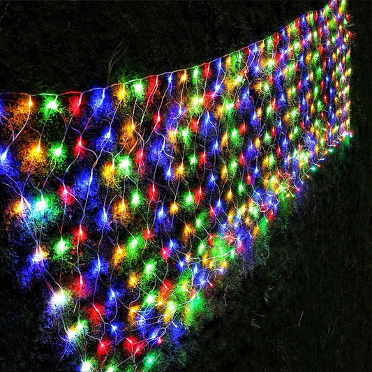 360 led net on 12ft x 5ft mesh with 16.5ft lead cable for flexible placement