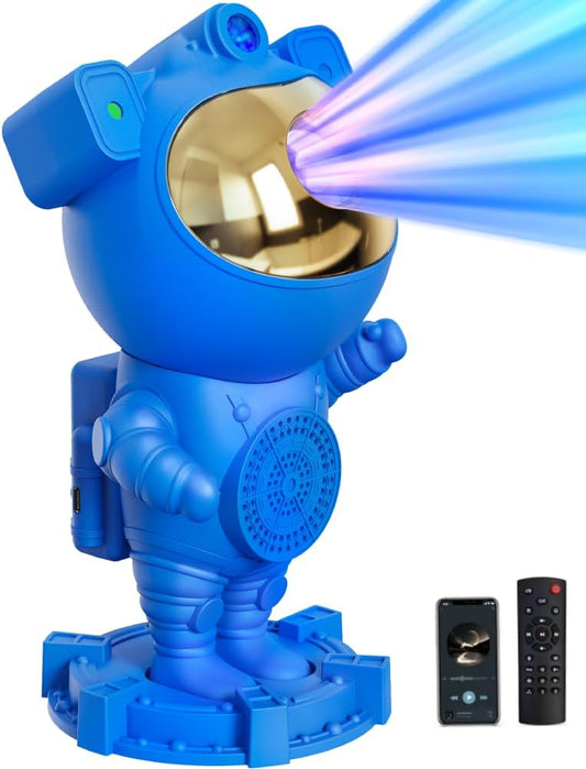 360° rotatable astronaut head for projecting onto ceiling, wall, or any angle