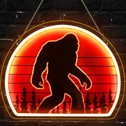 3d-engraved clear acrylic backboard that outlines the bigfoot silhouette