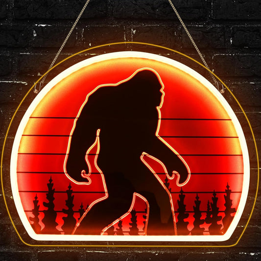 3d-engraved clear acrylic backboard that outlines the bigfoot silhouette
